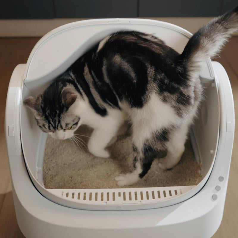 Petpivot Autoscooper 11 Open-Top Self-Cleaning Cat Litter Box,Odor-Free Waste Disposal Includes Trash Bags